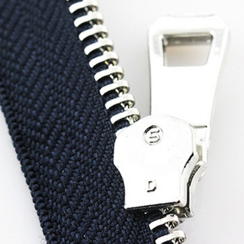 Υψηλής ποιότητας 5# Μεταλλικό φερμουάρ 55/65/75cm Ανοιχτό φερμουάρ Auto Lock Μεταλλικό φερμουάρ για ρούχα Παλτό ενδυμάτων DIY Αξεσουάρ ραπτικής προμήθειες