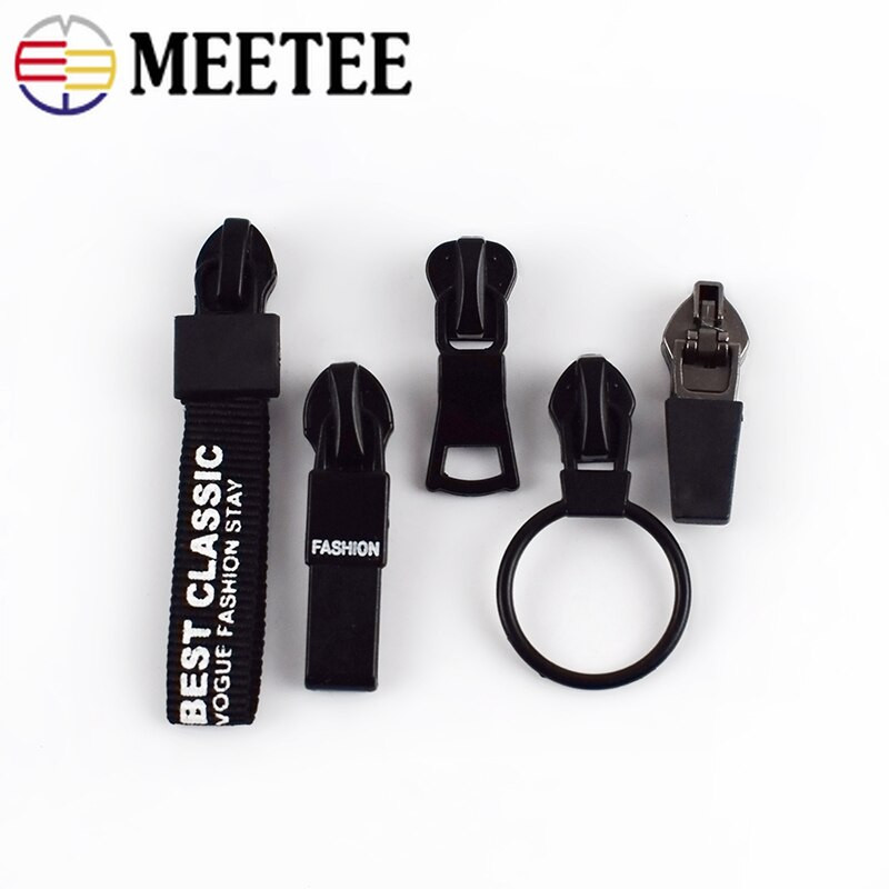 Meetee 10pcs 5# συρόμενα φερμουάρ αντι-φόρτωσης για αδιάβροχη αντίστροφη εγκατάσταση για αόρατο μπουφάν τσάντας Nylon Coil με φερμουάρ