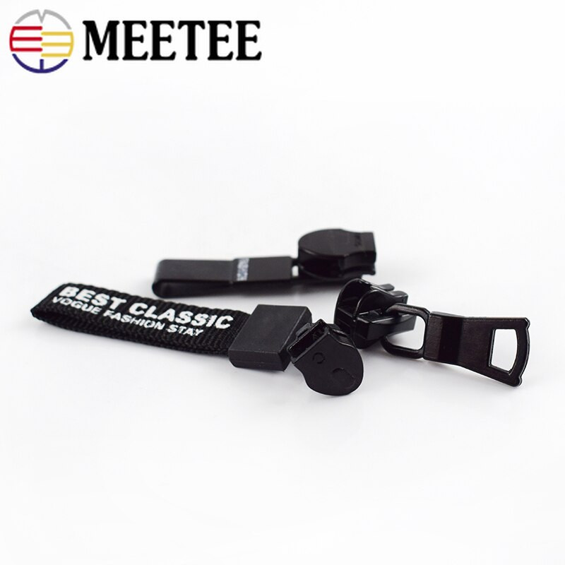 Meetee 10pcs 5# συρόμενα φερμουάρ αντι-φόρτωσης για αδιάβροχη αντίστροφη εγκατάσταση για αόρατο μπουφάν τσάντας Nylon Coil με φερμουάρ