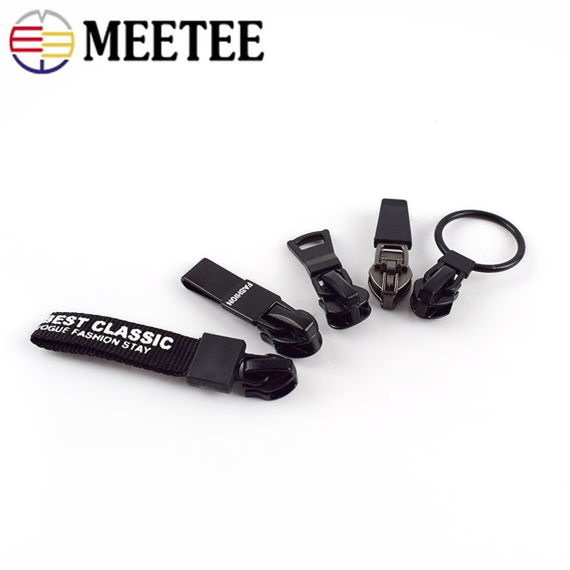 Meetee 10pcs 5# συρόμενα φερμουάρ αντι-φόρτωσης για αδιάβροχη αντίστροφη εγκατάσταση για αόρατο μπουφάν τσάντας Nylon Coil με φερμουάρ