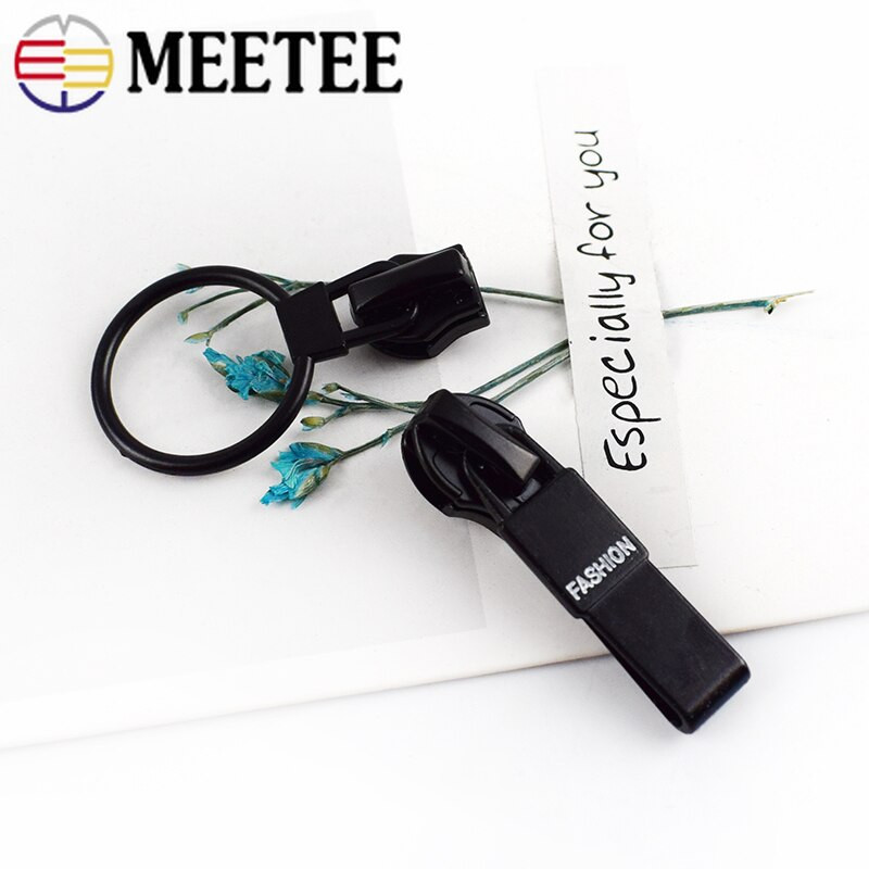 Meetee 10pcs 5# συρόμενα φερμουάρ αντι-φόρτωσης για αδιάβροχη αντίστροφη εγκατάσταση για αόρατο μπουφάν τσάντας Nylon Coil με φερμουάρ