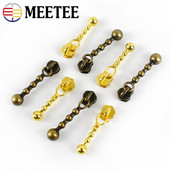 Meetee 20 ks 35 mm 3# zliatinové zipsy, zlaté bronzové, pre kovové zipsové hlavice, sťahováky na tašky, kabelky, odevy, šijacie príslušenstvo ZT014