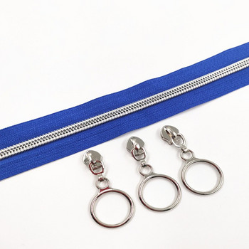 1/2/3/5/8/10 μέτρα 5# Golden Silver Tooth Zippers Rolls with 2/4/6/10/16/20 Pieces Zipper Slider for Tailor Rapping Accessories