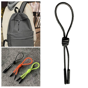 10pack Zipper Pulls Cord Ends Strap Lariat Μαύρο για Αξεσουάρ ένδυσης