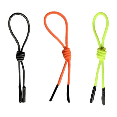 10pack Zipper Pulls Cord Ends Strap Lariat Μαύρο για Αξεσουάρ ένδυσης