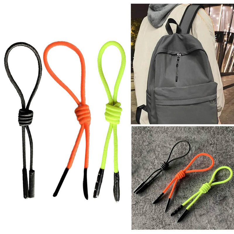 10 ks zipsových úchytiek na konce šnúrok, popruh Lariat, čierne, na doplnky k oblečeniu