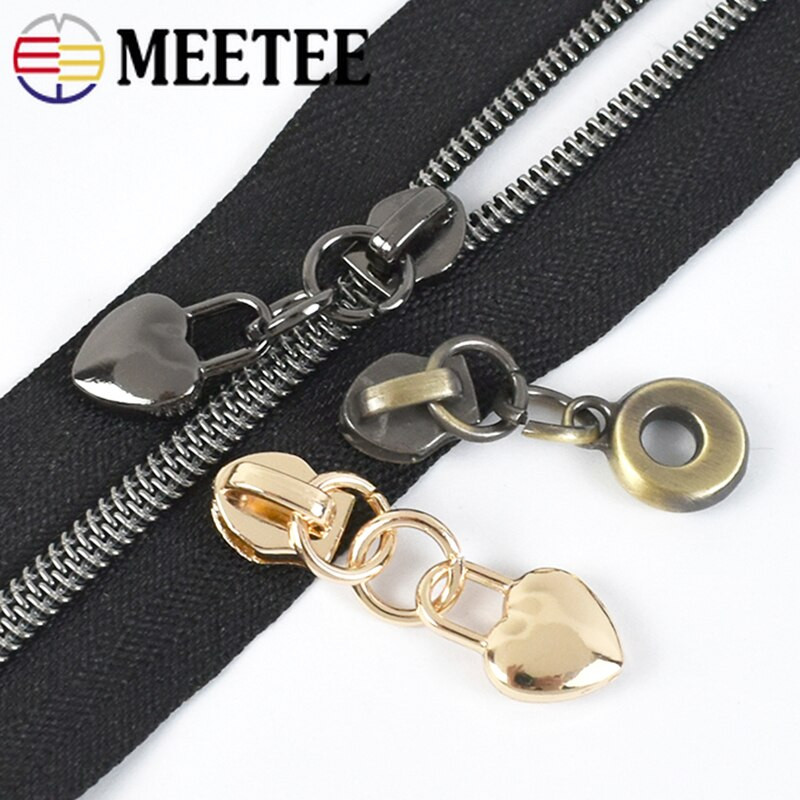 Meetee 50 kom. 3# klizača s patentnim zatvaračem za najlonske patentne zatvarače, patentni zatvarači, privjesak, patentni zatvarači, torba za izvlačenje glave, kompleti klizača za popravak zatvarača, DIY pribor za šivanje