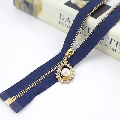 2/5 buc Meetee 3 # Fermoar metalic 40/50/60/70CM Fermoar dinți aurii cu capăt deschis pentru genți de cusut Poșetă jos jachetă fusta Accesoriu pentru îmbrăcăminte