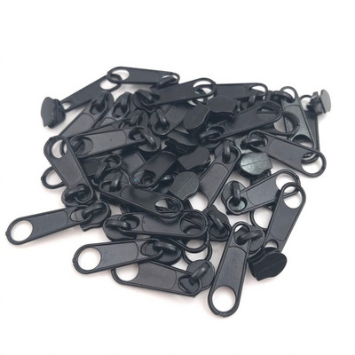 50 ks 3# nylonové zipsové úchytky pre viacfarebný zipsový posúvač pre šijacie príslušenstvo