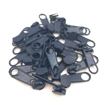 50 ks 3# nylonové zipsové úchytky pre viacfarebný zipsový posúvač pre šijacie príslušenstvo