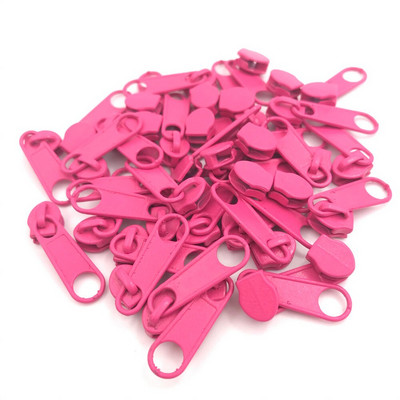 50 ks 3# nylonové zipsové úchytky pre viacfarebný zipsový posúvač pre šijacie príslušenstvo