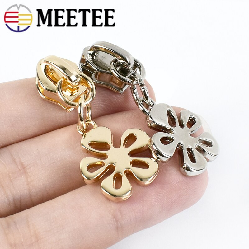 10 buc Meetee 5 # Glisoare cu fermoar pentru fermoar metalic nailon Kit de reparare fermoar pentru geantă Cap cu fermoar haine jachetă haină DIY accesorii de cusut