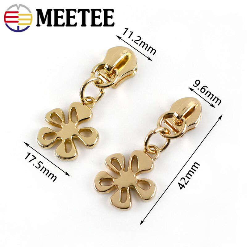 10 buc Meetee 5 # Glisoare cu fermoar pentru fermoar metalic nailon Kit de reparare fermoar pentru geantă Cap cu fermoar haine jachetă haină DIY accesorii de cusut