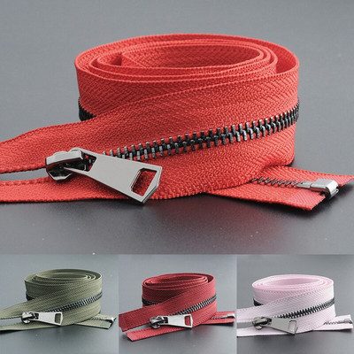 1PC Zipper Open Ended Double Slider Long Zip Chunky Zipper Jacket Metal DIY Sewing Garment Accessories Heavy Duty Zipper