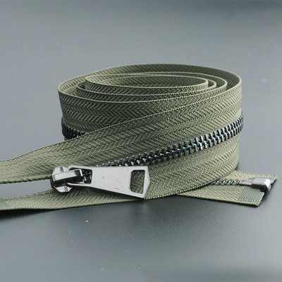 1 vnt. užtrauktukas, atviras dvigubas slankiklis, ilgas užtrauktukas, stora striukė su užtrauktuku, metalinė „pasidaryk pats“ siuvimo drabužių priedai, tvirtas užtrauktukas