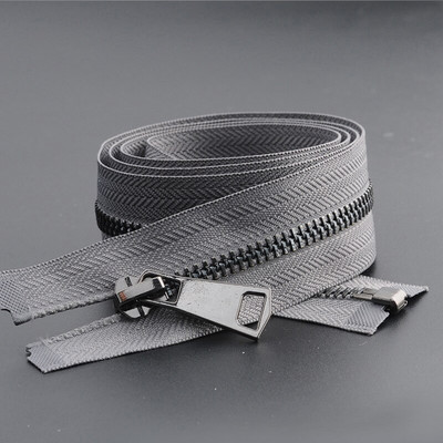 1 vnt. užtrauktukas, atviras dvigubas slankiklis, ilgas užtrauktukas, stora striukė su užtrauktuku, metalinė „pasidaryk pats“ siuvimo drabužių priedai, tvirtas užtrauktukas