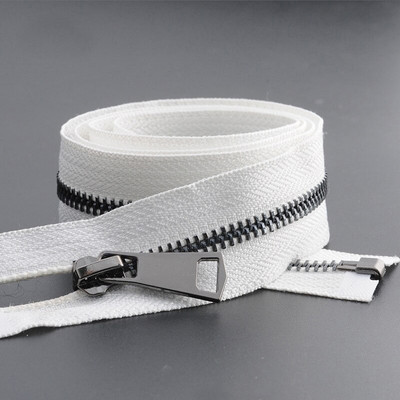 1 vnt. užtrauktukas, atviras dvigubas slankiklis, ilgas užtrauktukas, stora striukė su užtrauktuku, metalinė „pasidaryk pats“ siuvimo drabužių priedai, tvirtas užtrauktukas