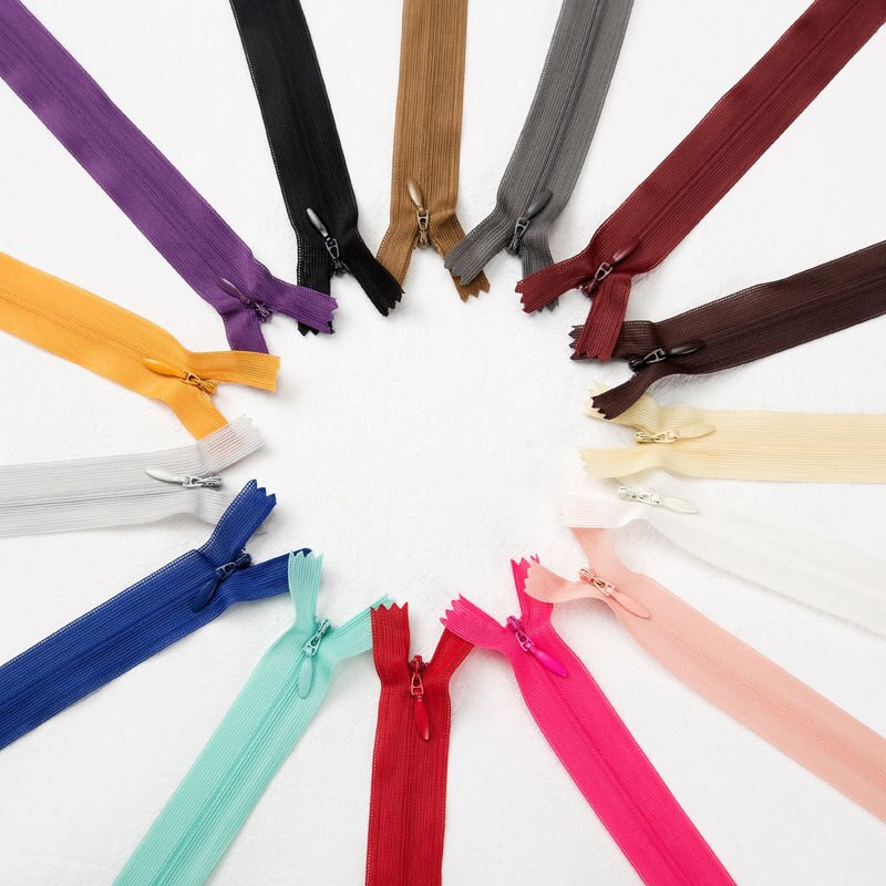 10 buc/pungă 15 CM 28 CM 35 CM 45 CM 55 CM 60 CM Fermoare invizibile lungi Fermoar bobină din nailon DIY pentru accesoriu de cusut haine