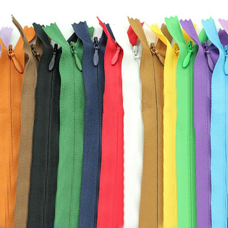 10 buc/pungă 15 CM 28 CM 35 CM 45 CM 55 CM 60 CM Fermoare invizibile lungi Fermoar bobină din nailon DIY pentru accesoriu de cusut haine