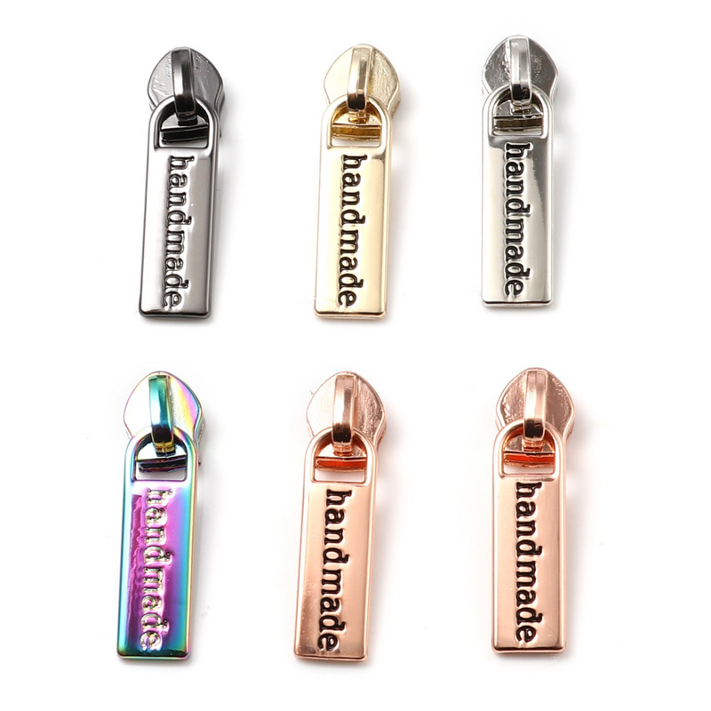 5 buc. Glisoare cu fermoar lucrate manual pentru fermoar din nailon pentru îmbrăcăminte fermoar cap sac de tragere kituri de reparare fermoar accesorii de cusut bricolaj 3.7x1cm