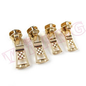 20 ks/sada, pokovované zlaté farby, 5# kovové zipsy s malými a veľkými úchytkami