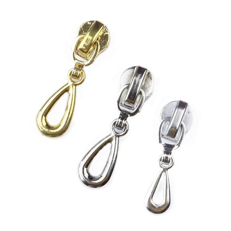 Módne 6 ks 5# kovové zipsy na kovové zipsy, oblečenie, kabát, automatické zamykanie, zipsy, jazdce, DIY šijacie príslušenstvo