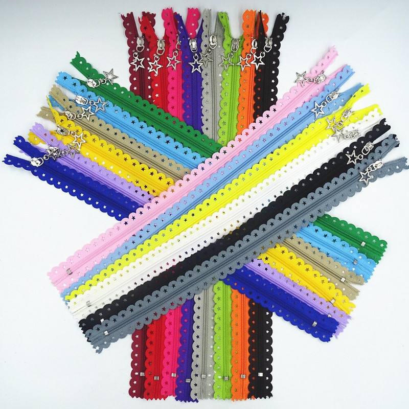 5/10buc 3 # Star Dantela 30CM-40CM (12 inch-16 inch) Nailon Fermoar Cusut Croitorie Imbracaminte 20 de culori