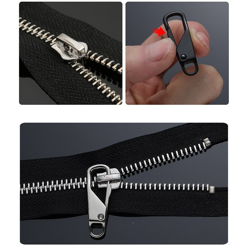 2-10 buc. Extractor de glisare cu fermoar metalic Înlocuire instantanee a capului cu fermoar pentru geanta de călătorie cu cataramă spartă Seturi de reparare a îmbrăcămintei valiză