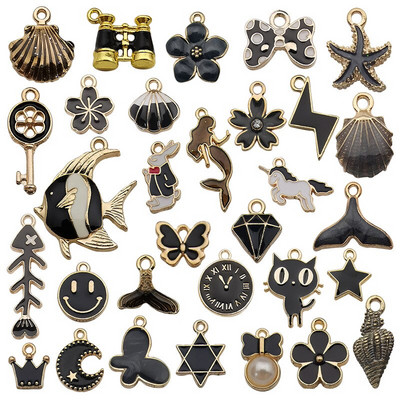 31pcsX2sets/lot Metal Pandantiv Fermoar Extractor Mare Animal Floare Luna Steaua Dragoste Cercei Colier Bratara DIY Bijuterii Accesorii