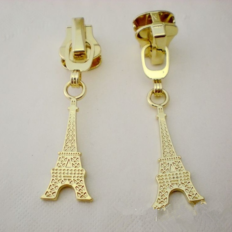 DONYAMY 5PCS 5# Направи си сам метална глава с цип с форма на кула