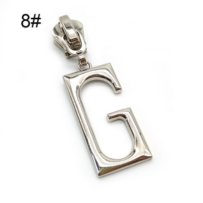 20 kom/lot, potpuno novi klizači za patent zatvarač za 5# i 8# s povlačenjem patentnog zatvarača slovom "G", modni dodaci za šivanje