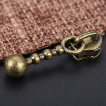 20 τμχ 21 χιλιοστά Ρετρό σχεδίαση μεταλλικά φερμουάρ Sliders Antique Bronze Zipper Repair Craft Sewing Supplies Accessories DIY Craft Durable