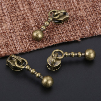 20 τμχ 21 χιλιοστά Ρετρό σχεδίαση μεταλλικά φερμουάρ Sliders Antique Bronze Zipper Repair Craft Sewing Supplies Accessories DIY Craft Durable