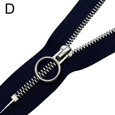 1 ks 20 cm 5# Jednoduchý posuvník Zips s otvoreným koncom a O-krúžkovou hlavou s automatickým uzamykaním Kovové zipsy na páperovú bundu, kabát, tašku, šijacie príslušenstvo pre domácich majstrov