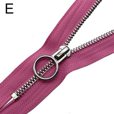 1 ks 20 cm 5# Jednoduchý posuvník Zips s otvoreným koncom a O-krúžkovou hlavou s automatickým uzamykaním Kovové zipsy na páperovú bundu, kabát, tašku, šijacie príslušenstvo pre domácich majstrov