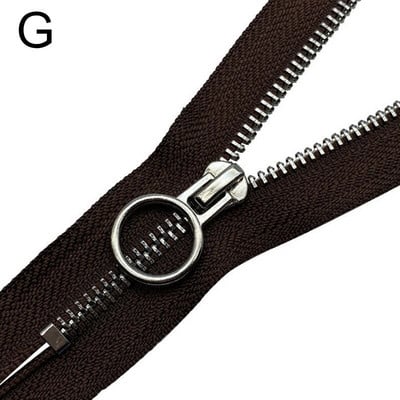 1 ks 20 cm 5# Jednoduchý posuvník Zips s otvoreným koncom a O-krúžkovou hlavou s automatickým uzamykaním Kovové zipsy na páperovú bundu, kabát, tašku, šijacie príslušenstvo pre domácich majstrov