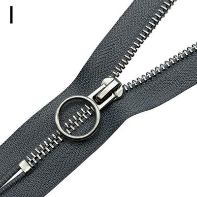 1 ks 20 cm 5# Jednoduchý posuvník Zips s otvoreným koncom a O-krúžkovou hlavou s automatickým uzamykaním Kovové zipsy na páperovú bundu, kabát, tašku, šijacie príslušenstvo pre domácich majstrov