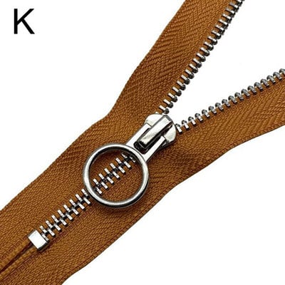 1 ks 20 cm 5# Jednoduchý posuvník Zips s otvoreným koncom a O-krúžkovou hlavou s automatickým uzamykaním Kovové zipsy na páperovú bundu, kabát, tašku, šijacie príslušenstvo pre domácich majstrov