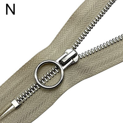 1 ks 20 cm 5# Jednoduchý posuvník Zips s otvoreným koncom a O-krúžkovou hlavou s automatickým uzamykaním Kovové zipsy na páperovú bundu, kabát, tašku, šijacie príslušenstvo pre domácich majstrov