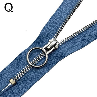 1 ks 20 cm 5# Jednoduchý posuvník Zips s otvoreným koncom a O-krúžkovou hlavou s automatickým uzamykaním Kovové zipsy na páperovú bundu, kabát, tašku, šijacie príslušenstvo pre domácich majstrov