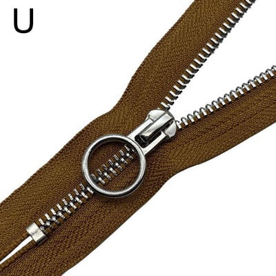 1 ks 20 cm 5# Jednoduchý posuvník Zips s otvoreným koncom a O-krúžkovou hlavou s automatickým uzamykaním Kovové zipsy na páperovú bundu, kabát, tašku, šijacie príslušenstvo pre domácich majstrov