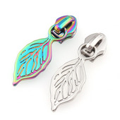 10 buc. Curcubeu în formă de frunze de argint Glisor Fermoar Metal Fashion Extractor pentru fermoar DIY Geanta de lucru manual Bagaje DIY Cusut Accesorii pentru artizanat