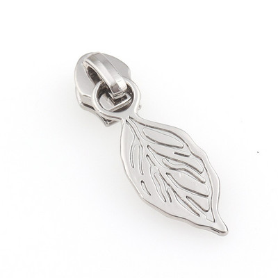 10 buc. Curcubeu în formă de frunze de argint Glisor Fermoar Metal Fashion Extractor pentru fermoar DIY Geanta de lucru manual Bagaje DIY Cusut Accesorii pentru artizanat