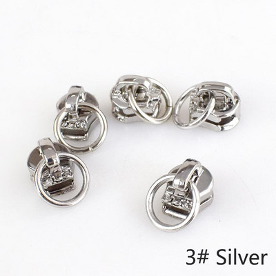 10 buc Meetee 3 # 5 # Glisoare cu fermoar din aliaj pentru fermoar metalic O Ring Extractor Fermoare Pungă de cap Kit de reparare fermoar Accesorii de cusut DIY