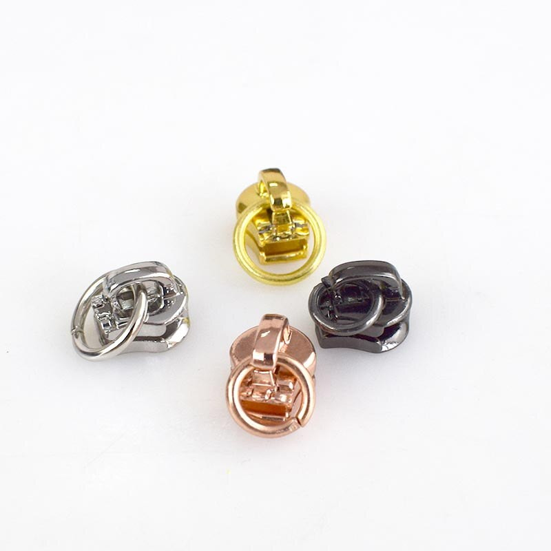 10 buc Meetee 3 # 5 # Glisoare cu fermoar din aliaj pentru fermoar metalic O Ring Extractor Fermoare Pungă de cap Kit de reparare fermoar Accesorii de cusut DIY