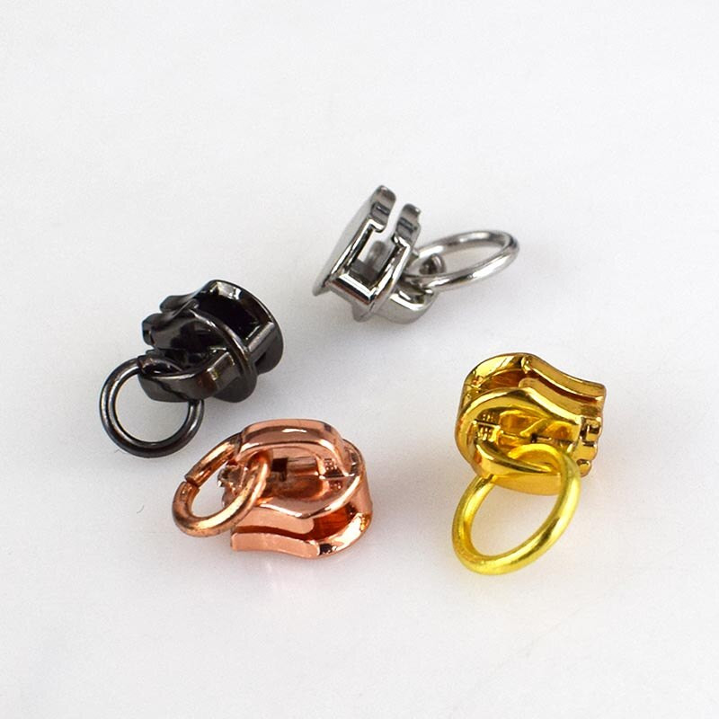 10 buc Meetee 3 # 5 # Glisoare cu fermoar din aliaj pentru fermoar metalic O Ring Extractor Fermoare Pungă de cap Kit de reparare fermoar Accesorii de cusut DIY