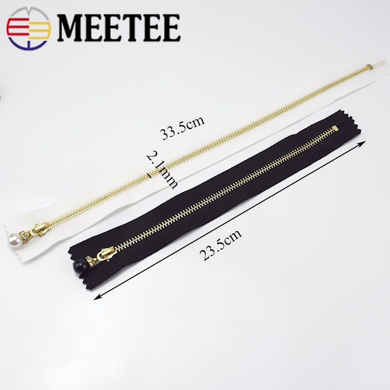 3 vnt. Meetee 3# metalinis užtrauktukas 15-30 cm uždaras galas auksiniais dantimis Užtrauktukas krepšiams Piniginė Piniginė Sijonas "pasidaryk pats" Drabužių siuvimo priedai