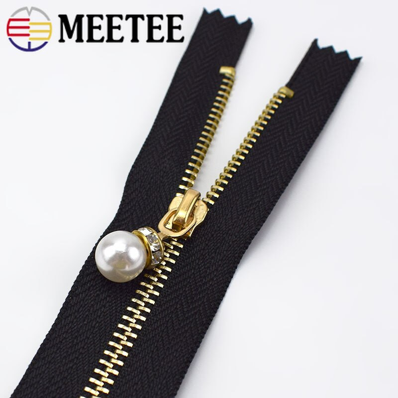 3 vnt. Meetee 3# metalinis užtrauktukas 15-30 cm uždaras galas auksiniais dantimis Užtrauktukas krepšiams Piniginė Piniginė Sijonas "pasidaryk pats" Drabužių siuvimo priedai