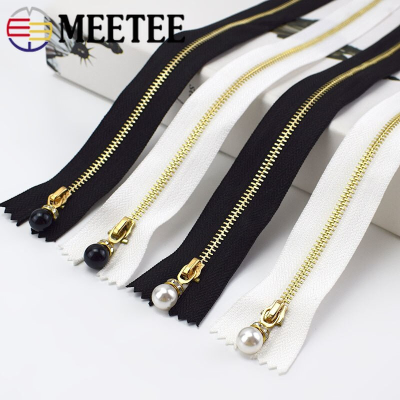 3 vnt. Meetee 3# metalinis užtrauktukas 15-30 cm uždaras galas auksiniais dantimis Užtrauktukas krepšiams Piniginė Piniginė Sijonas "pasidaryk pats" Drabužių siuvimo priedai