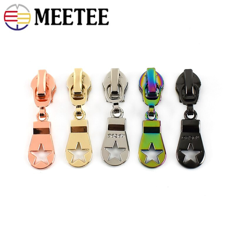 30 tk Meetee 5# tõmblukuga liugurid nailonist tõmblukkude jaoks Moodsad tõmblukud Pead Täht Õõnes kott Rahakott Tasku paranduskomplektid DIY õmblustööd